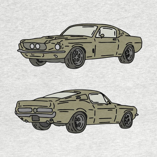 old muscle car by fokaction